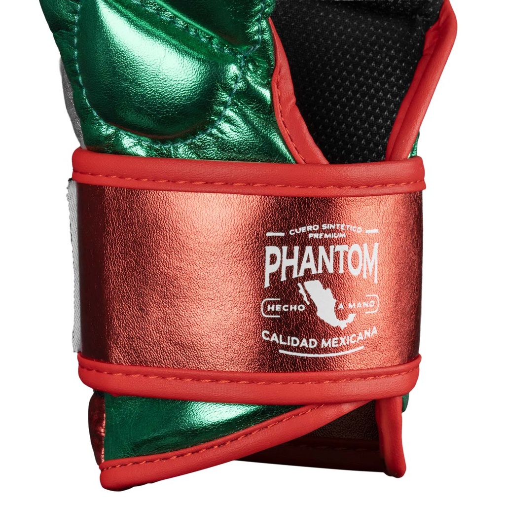 Phantom MMA Sparring Handschuhe Mexico, Silber-Grün-Rot 7