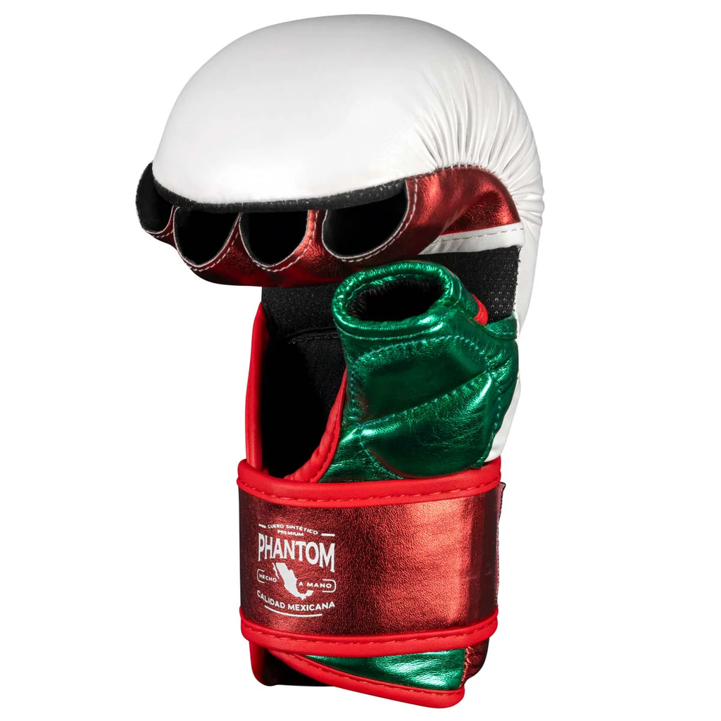 Phantom MMA Sparring Handschuhe Mexico, Weiß-Grün-Rot 3