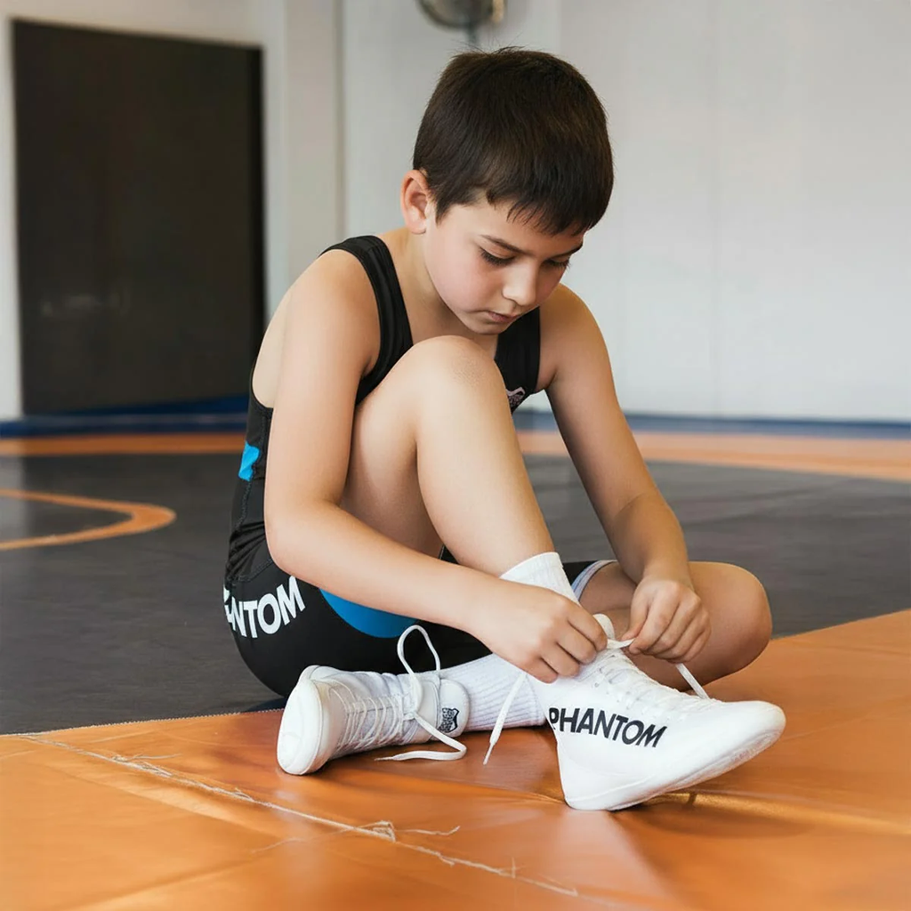 Phantom Ringerschuhe Combat Kids, Weiß 3