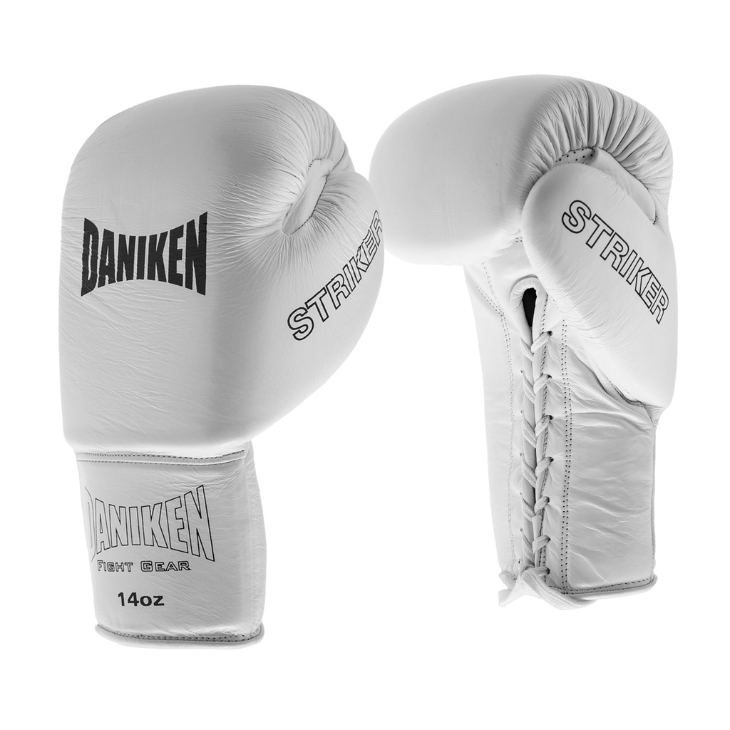 Daniken Boxhandschuhe Striker Sparring mit Schnürung, Weiss