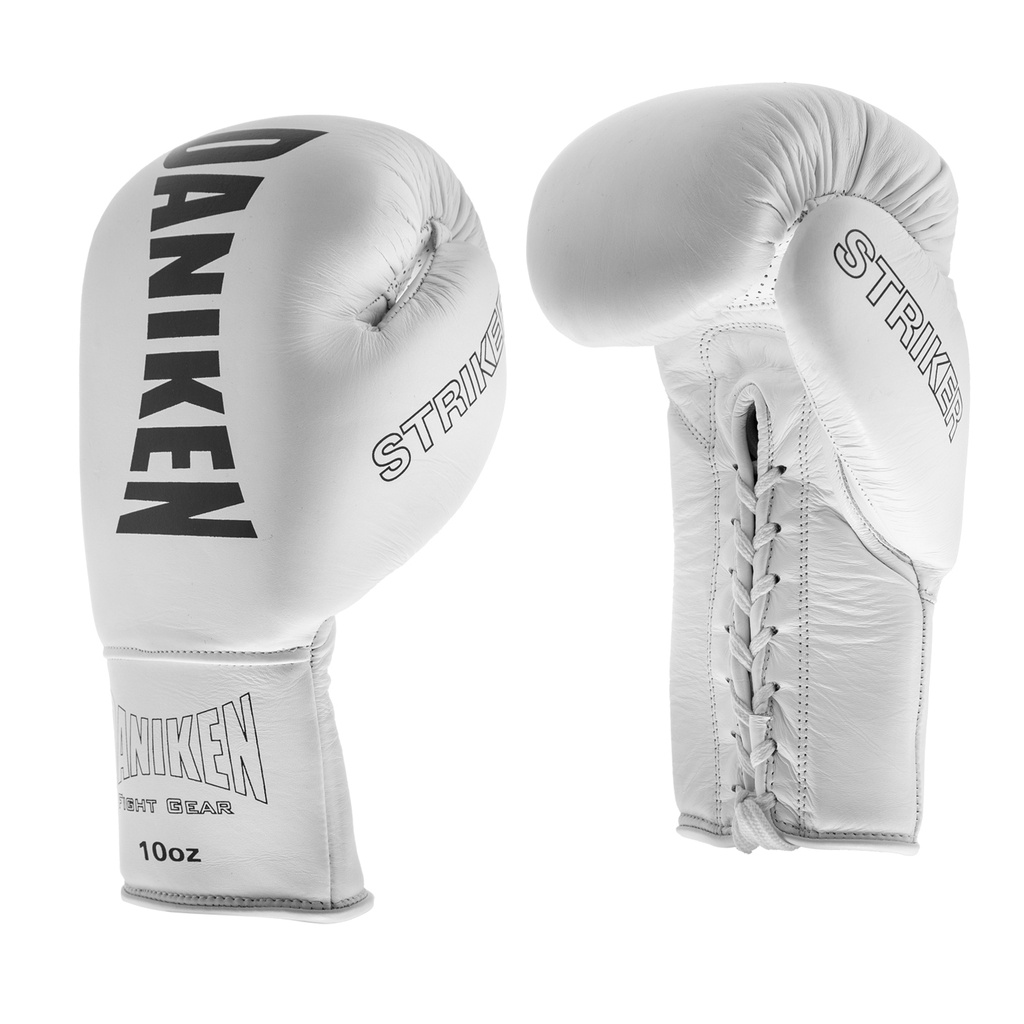 Daniken Boxhandschuhe Striker Pro Fight mit Schnürung, Weiss
