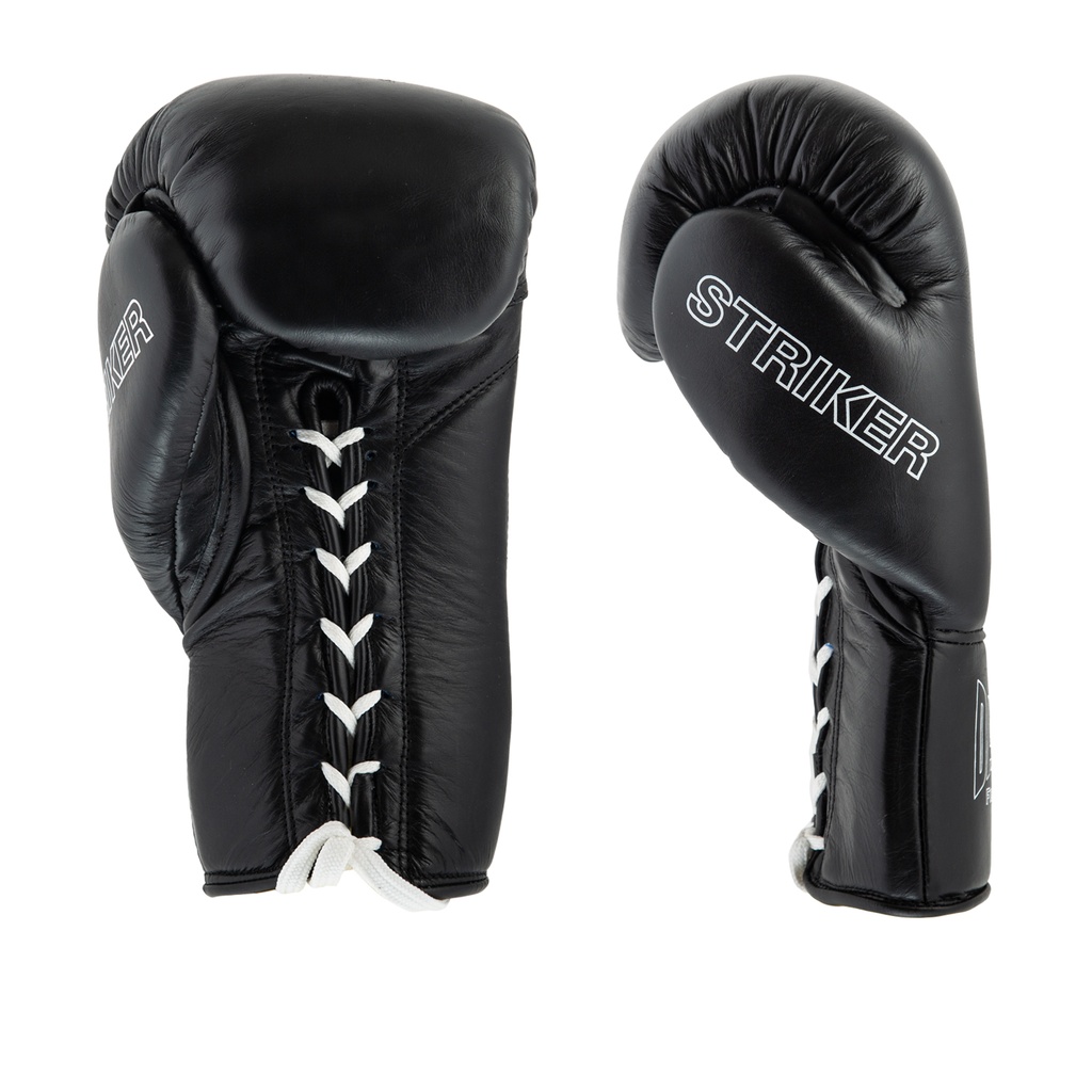 Daniken Boxhandschuhe Striker Sparring mit Schnürung, Schwarz