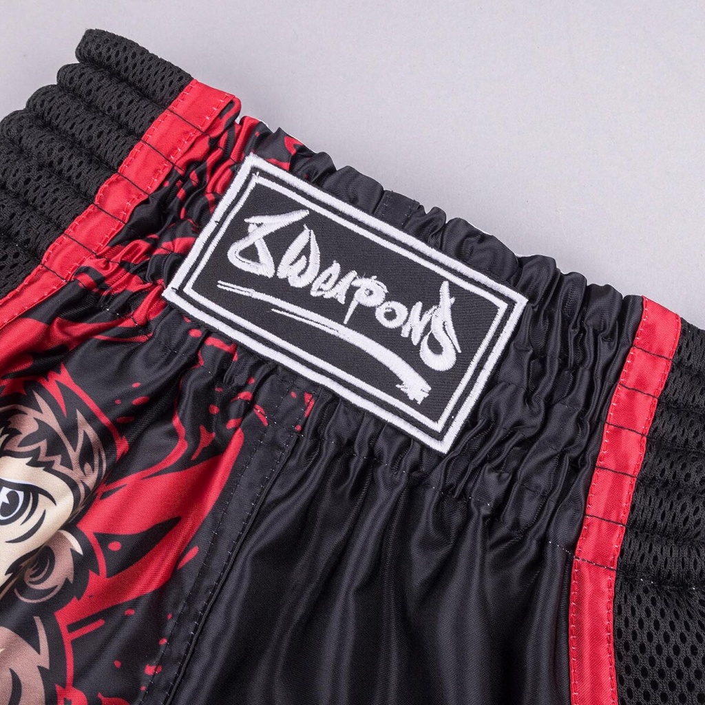 8Weapons Muay Thai Shorts Joe Kids, Schwarz-Rot 6