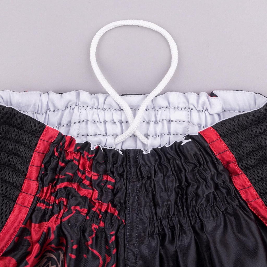 8Weapons Muay Thai Shorts Joe Kids, Schwarz-Rot 9