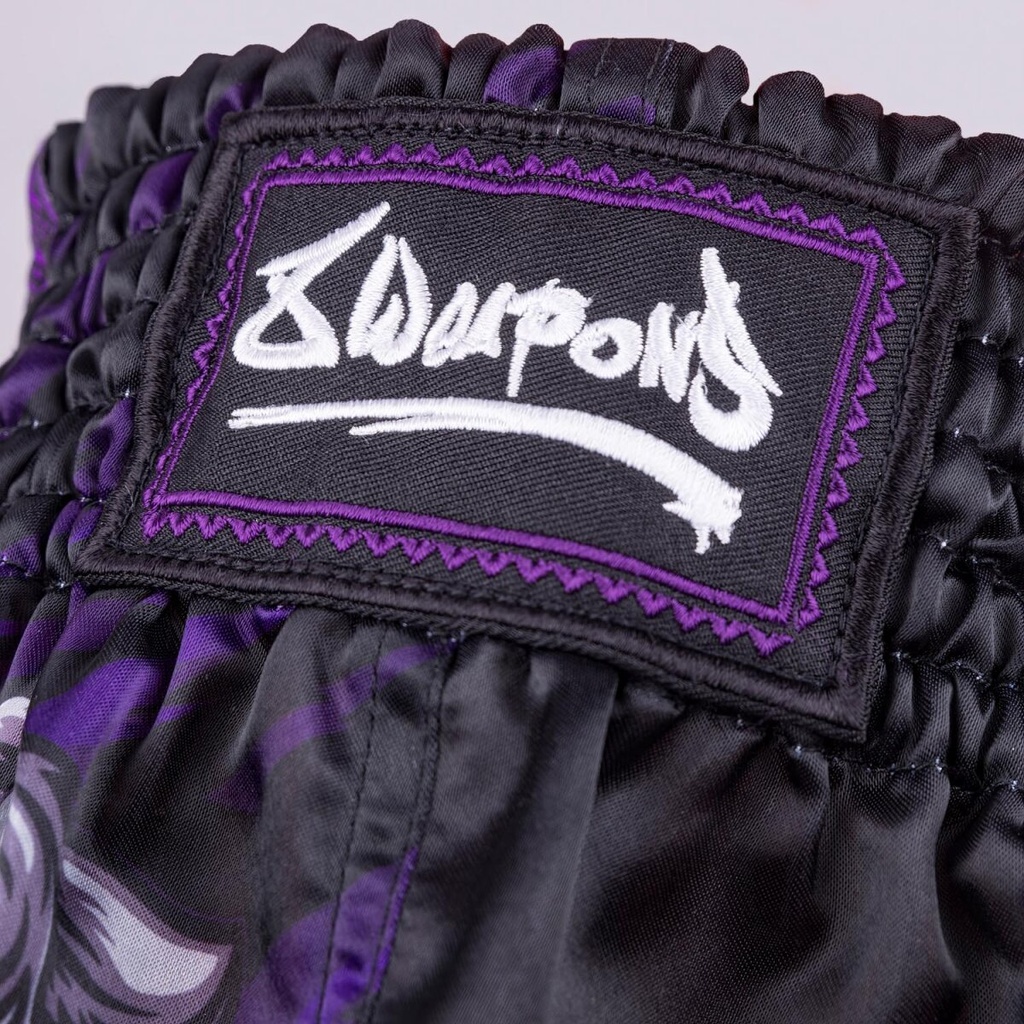 8Weapons Muay Thai Shorts Panther Kids, Schwarz-Violett 3