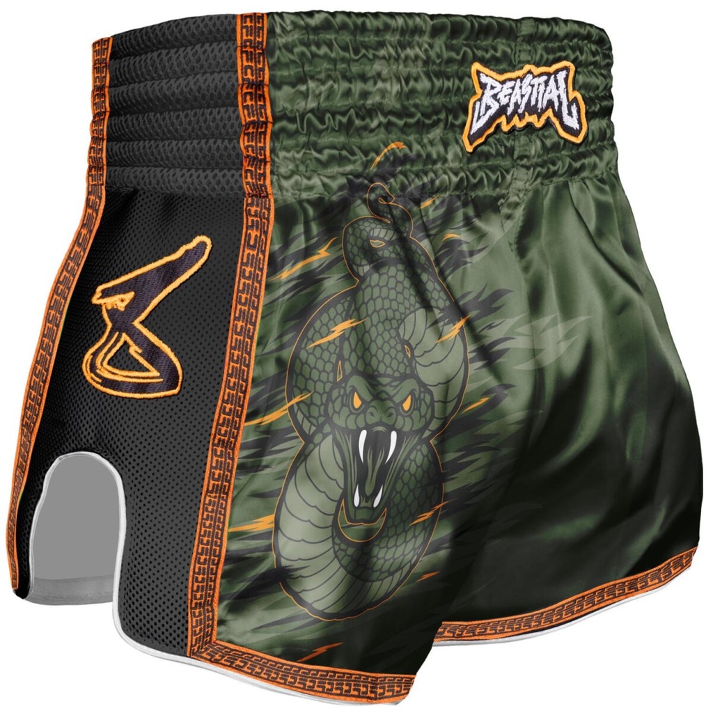 8Weapons Muay Thai Shorts Viper Kids, Grün-Schwarz 2