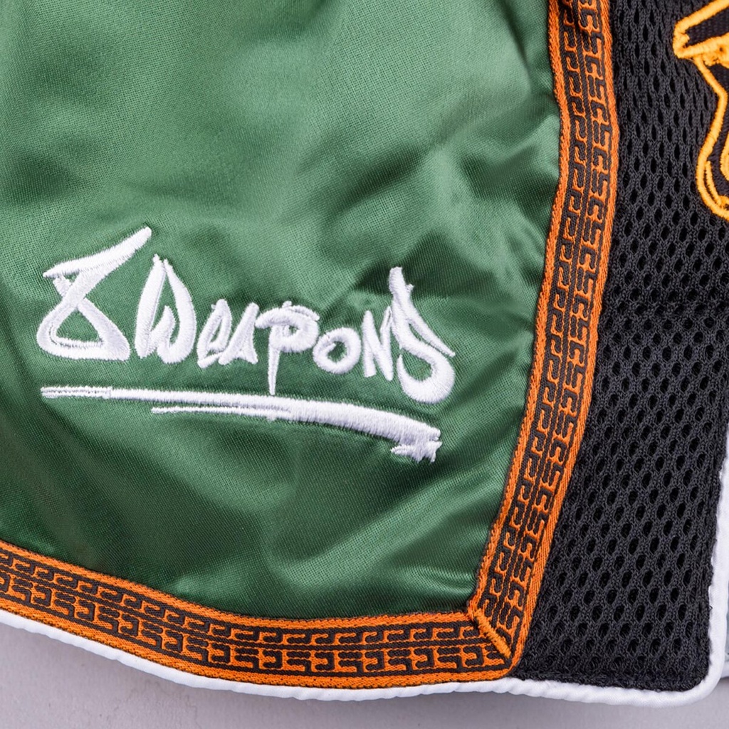 8Weapons Muay Thai Shorts Viper Kids, Grün-Schwarz 7