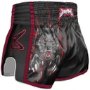 8Weapons Muay Thai Shorts Wolf Kids, Schwarz-Rot 2