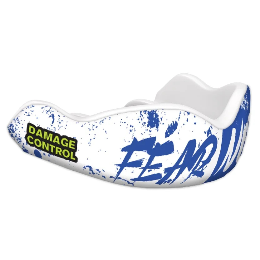 Damage Control Mundschutz High Impact Fear None, Weiß-Blau 2