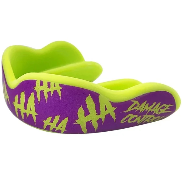 Damage Control Mundschutz High Impact HaHaHa, Violett-Neongelb 3