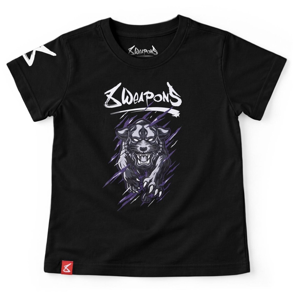 8Weapons T-Shirt Panther Kids, Schwarz-Violett 3