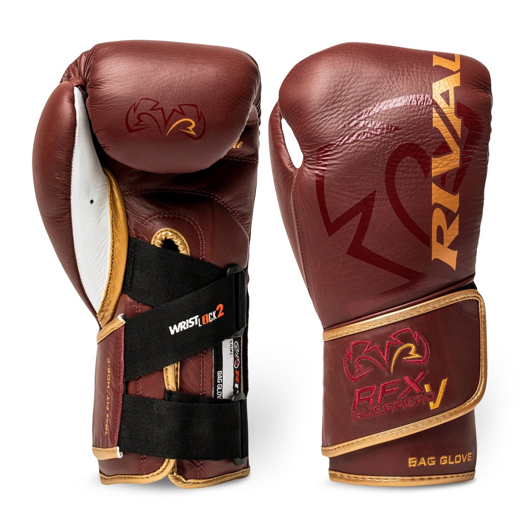 Rival Sandsackhandschuhe RFX-Guerrero-V HDE-F, Burgund-Gold 2