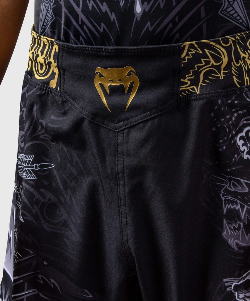 Venum Fight Shorts Wolf Atak Kids, Schwarz-Grau 5