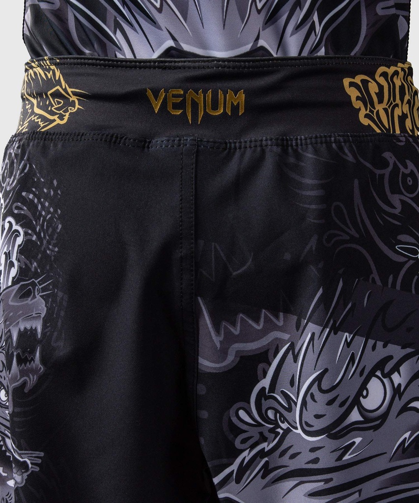 Venum Fight Shorts Wolf Atak Kids, Schwarz-Grau 6