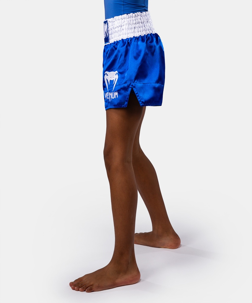 Venum Muay Thai Shorts Classic Kids, Blau-Weiss 3