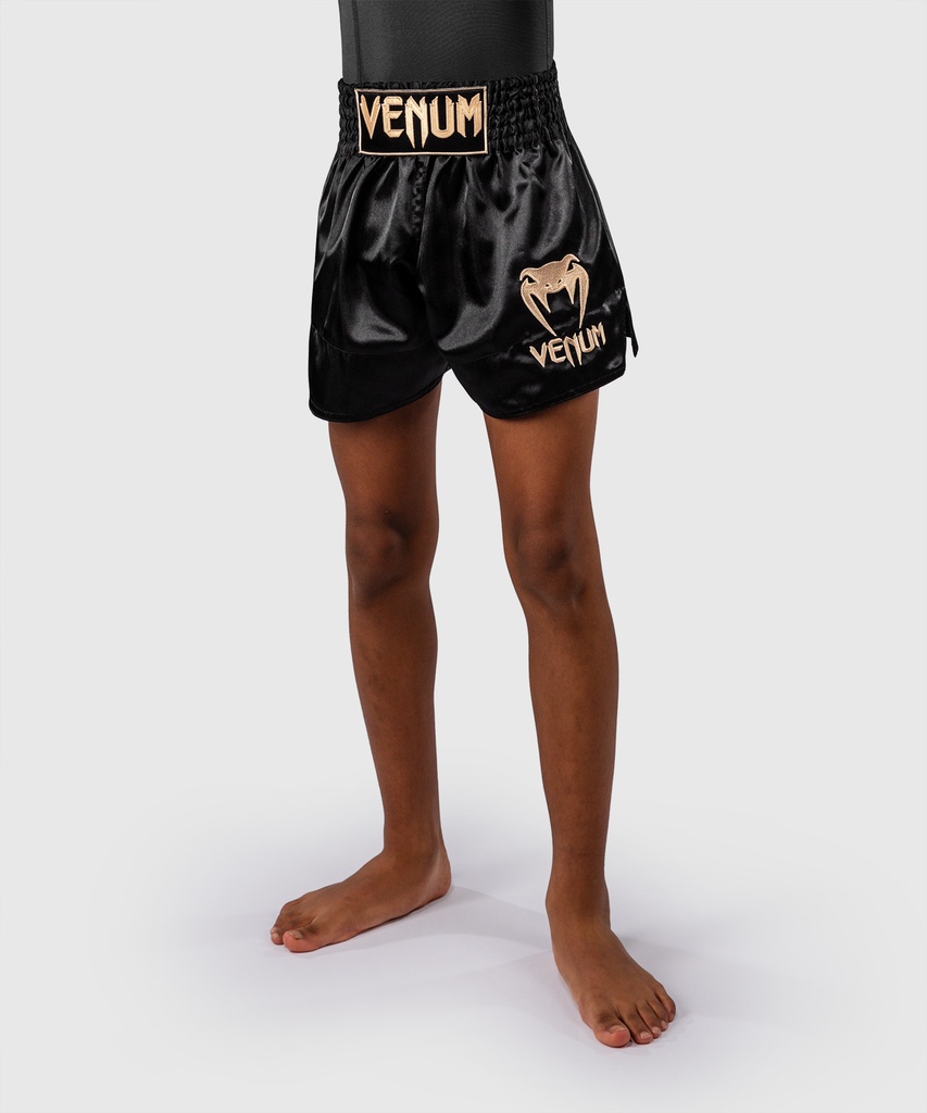 Venum Muay Thai Shorts Classic Kids, Schwarz-Gold 2