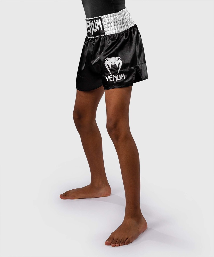 Venum Muay Thai Shorts Classic Kids, Schwarz-Weiß 4