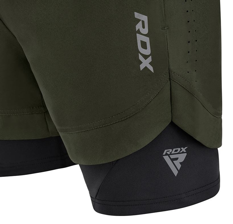RDX Fight Shorts T16 2-in-1, Grün