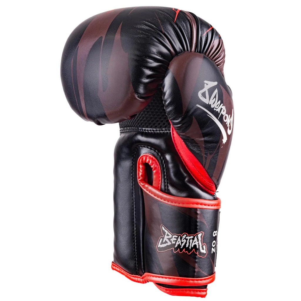 8Weapons Boxhandschuhe Wolf Kids, Schwarz-Rot 5