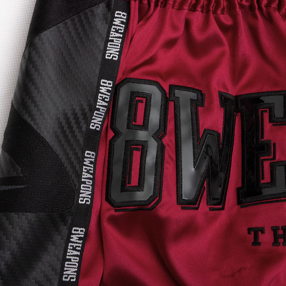 8Weapons Muay Thai Shorts Carbon Red Dawn 3