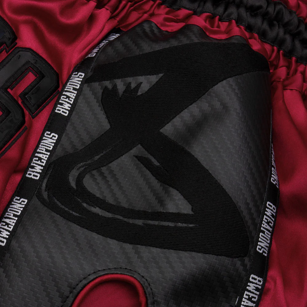 8Weapons Muay Thai Shorts Carbon Red Dawn 4