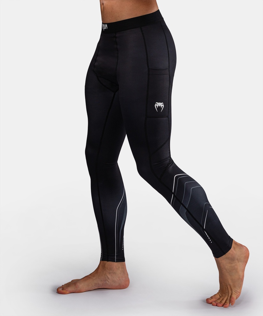Venum Compression Pants Streamline, Schwarz-Weiss 3