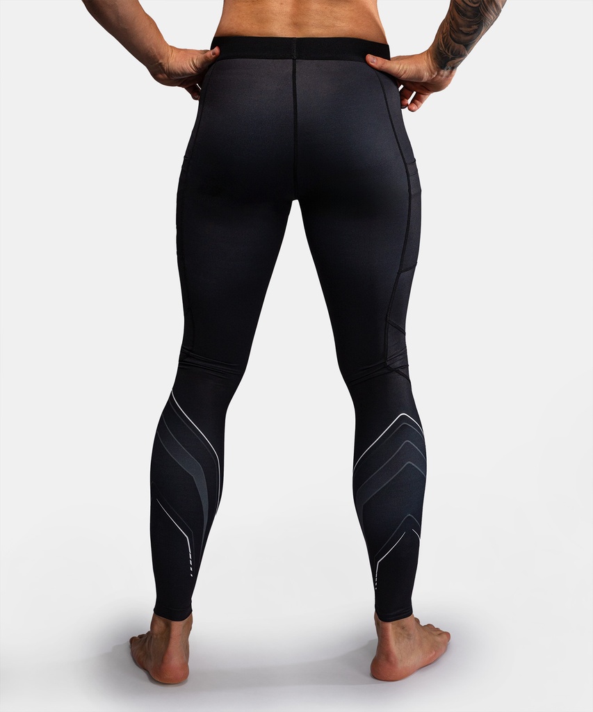 Venum Compression Pants Streamline, Schwarz-Weiss 5
