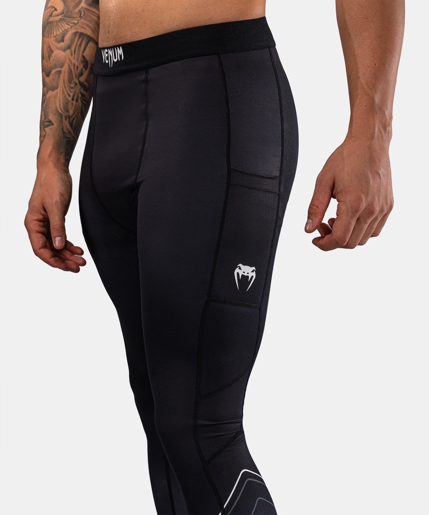 Venum Compression Pants Streamline, Schwarz-Weiss 6