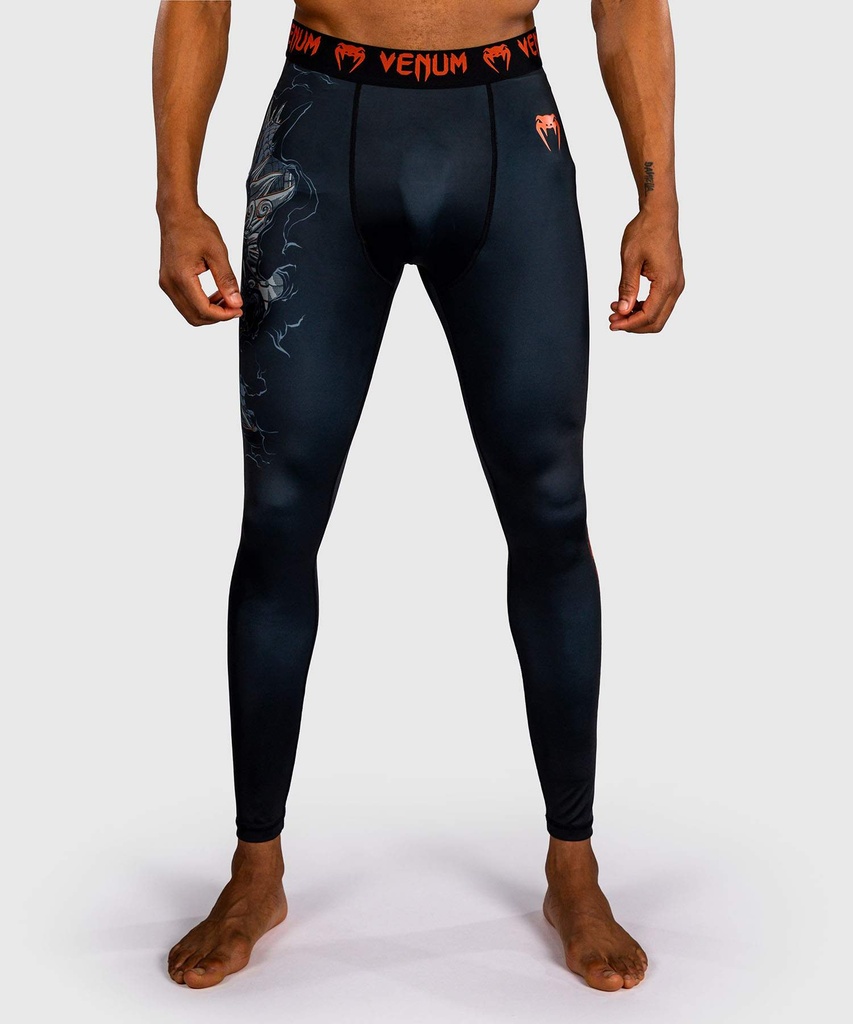 Venum Compression Pants Thunder Dragon, Schwarz-Kupfer 2
