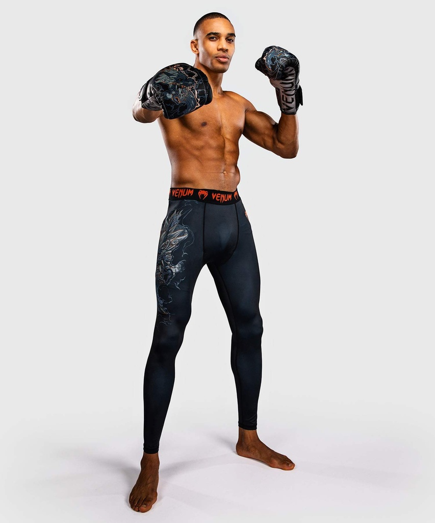 Venum Compression Pants Thunder Dragon, Schwarz-Kupfer 6