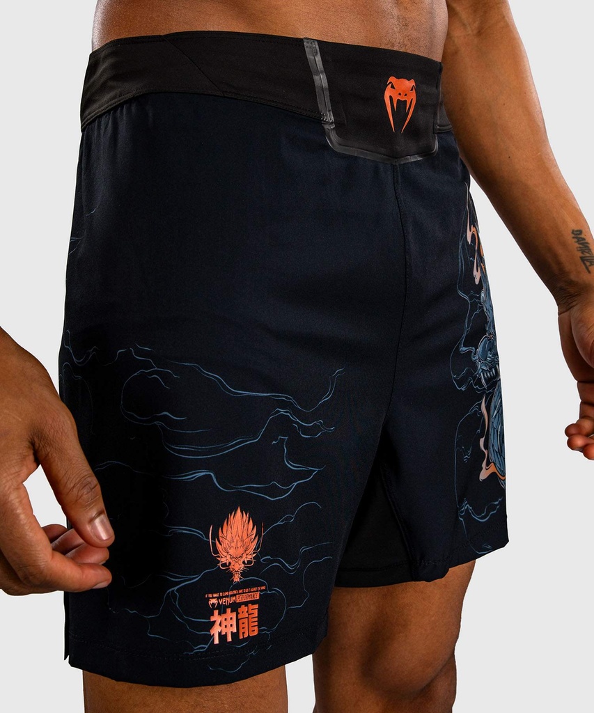Venum Fight Shorts Thunder Dragon, Schwarz-Kupfer 6