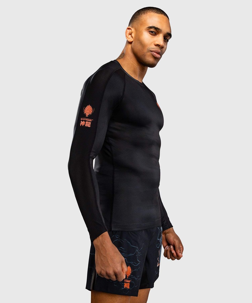 Venum Rash Guard Thunder Dragon, Schwarz-Kupfer 4