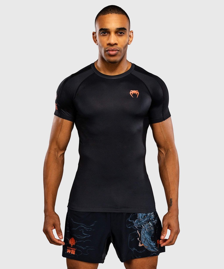 Venum Rash Guard Thunder Dragon, Schwarz-Kupfer 2