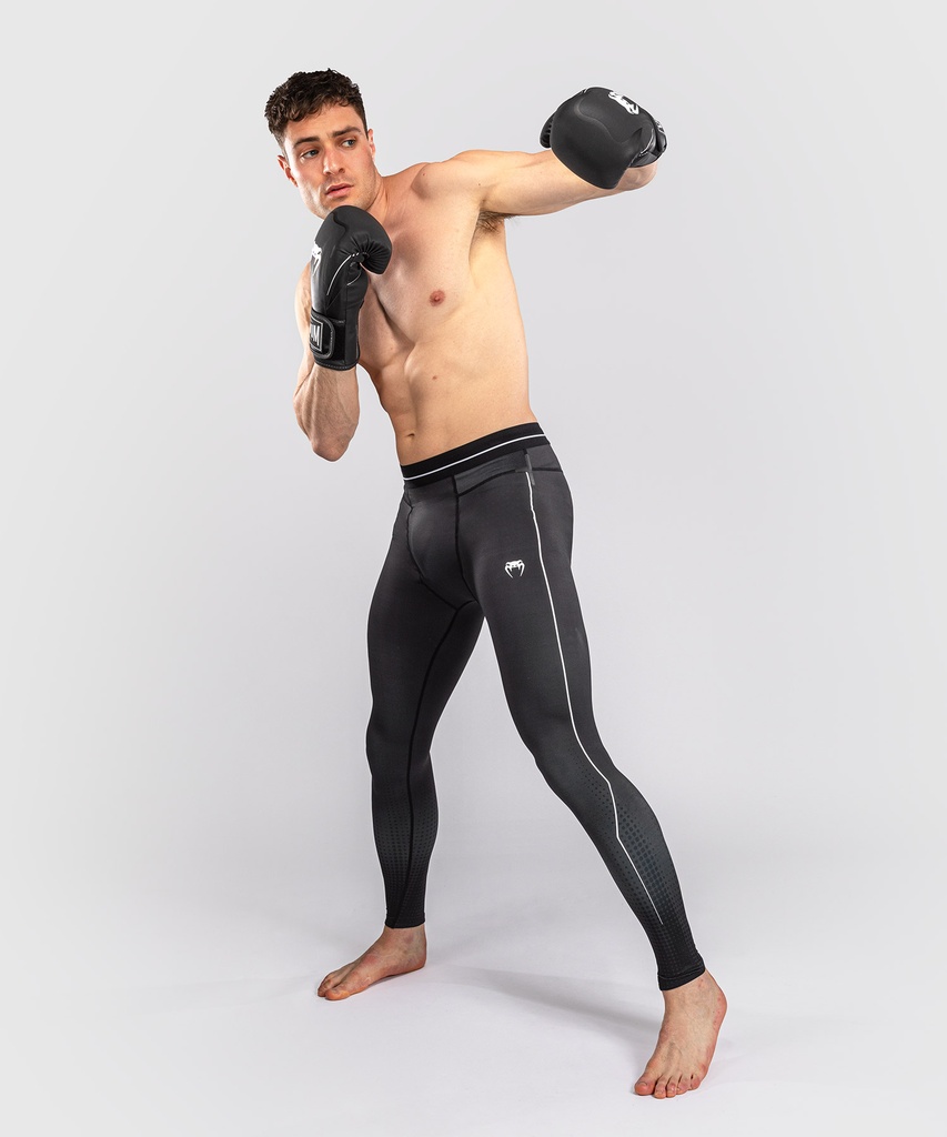 Venum Compression Pants Stealth, Schwarz-Weiss 3