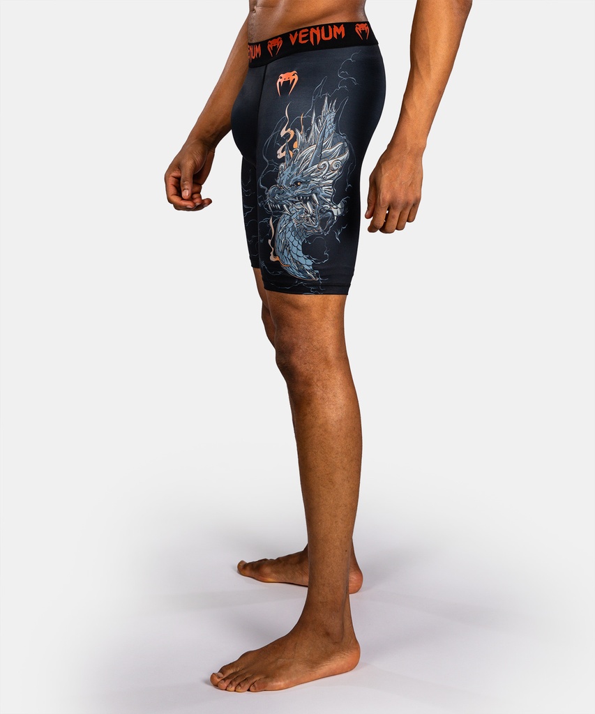 Venum Compression Shorts Thunder Dragon, Schwarz-Kupfer 4