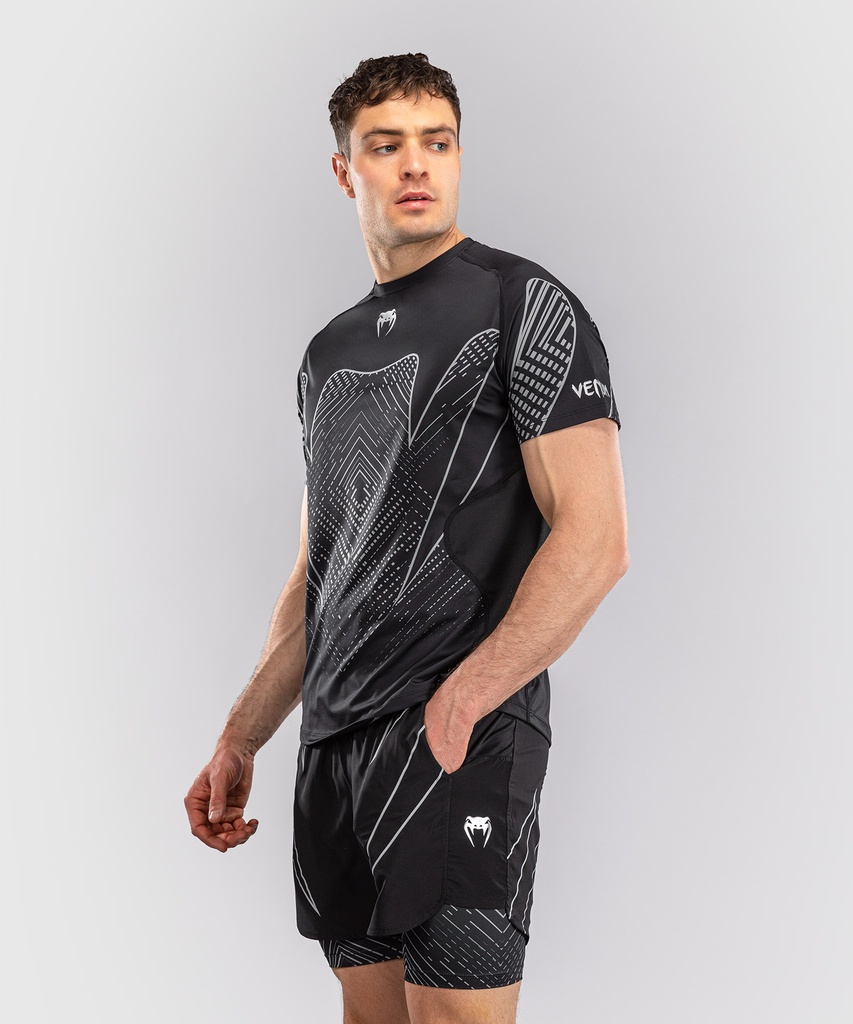 Venum Dry-Tech T-Shirt Midnight Fury, Schwarz-Silber 2