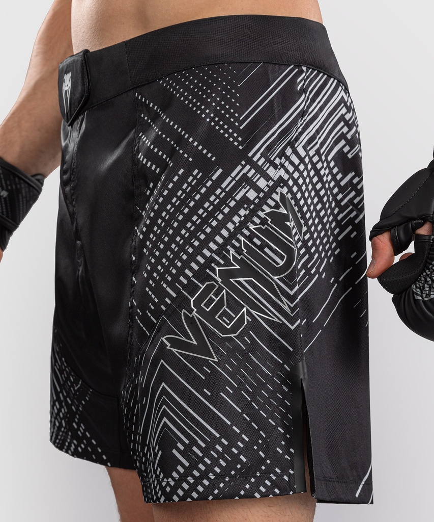 Venum Fight Shorts Midnight Fury, Schwarz-Silber 6