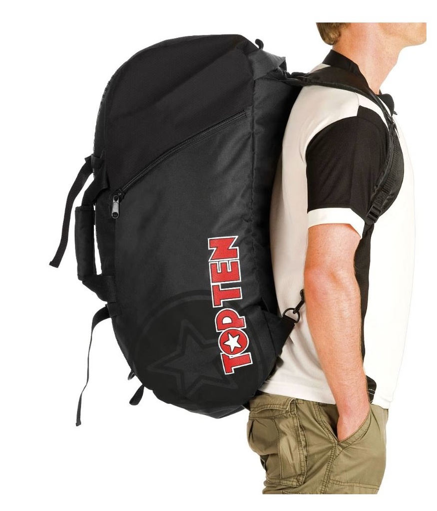 Top Ten Sporttasche/Rucksack S, Schwarz-Rot 7