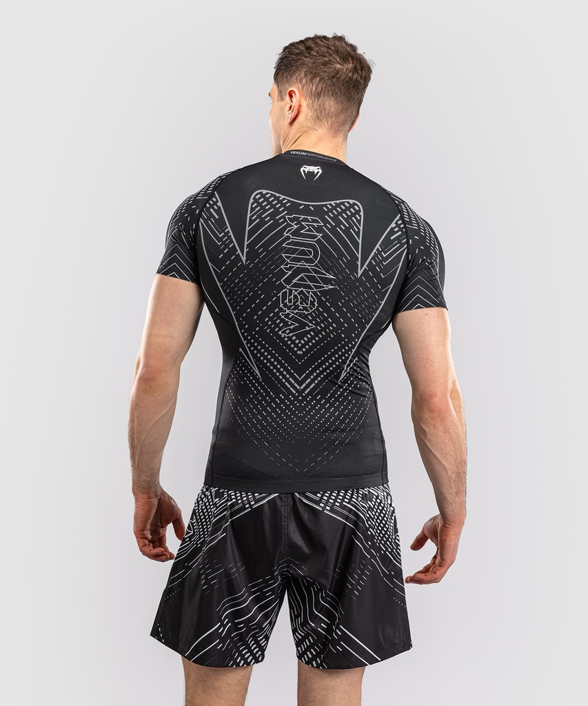 Venum Rash Guard Midnight Fury, Schwarz-Silber 4