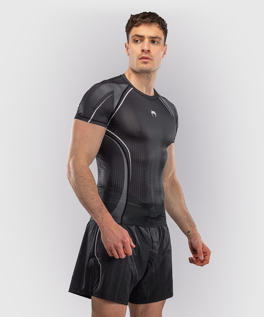 Venum Rash Guard Stealth, Schwarz-Weiss 2