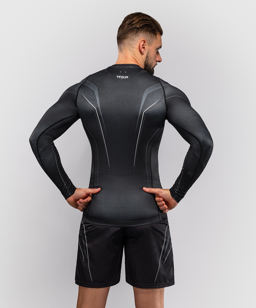 Venum Rash Guard Streamline, Schwarz-Weiss 5
