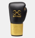 Sting Boxhandschuhe Pro Fight Evolution mit Schnürung, Schwarz-Gold