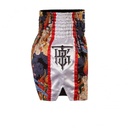 Top King Muay Thai Shorts TKTBS-205-WH, Weiß-Mehrfarbig