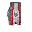 Top King Muay Thai Shorts TKTBS-206-WH, Weiß-Mehrfarbig