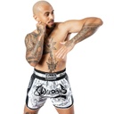 8Weapons Muay Thai Shorts Carbon Sak Yant Tigers, Weiß 5