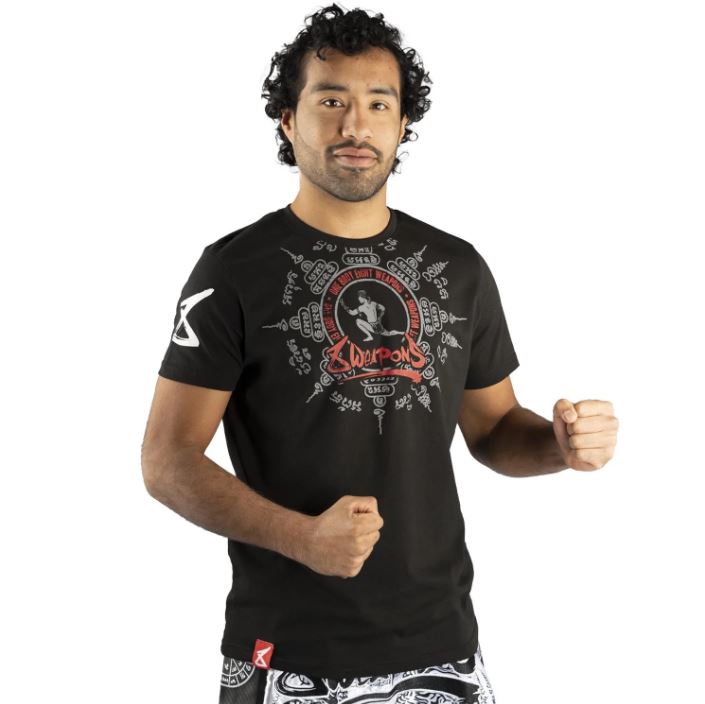 8Weapons Muay Thai T-Shirt Eight Ways Yant, Schwarz 3
