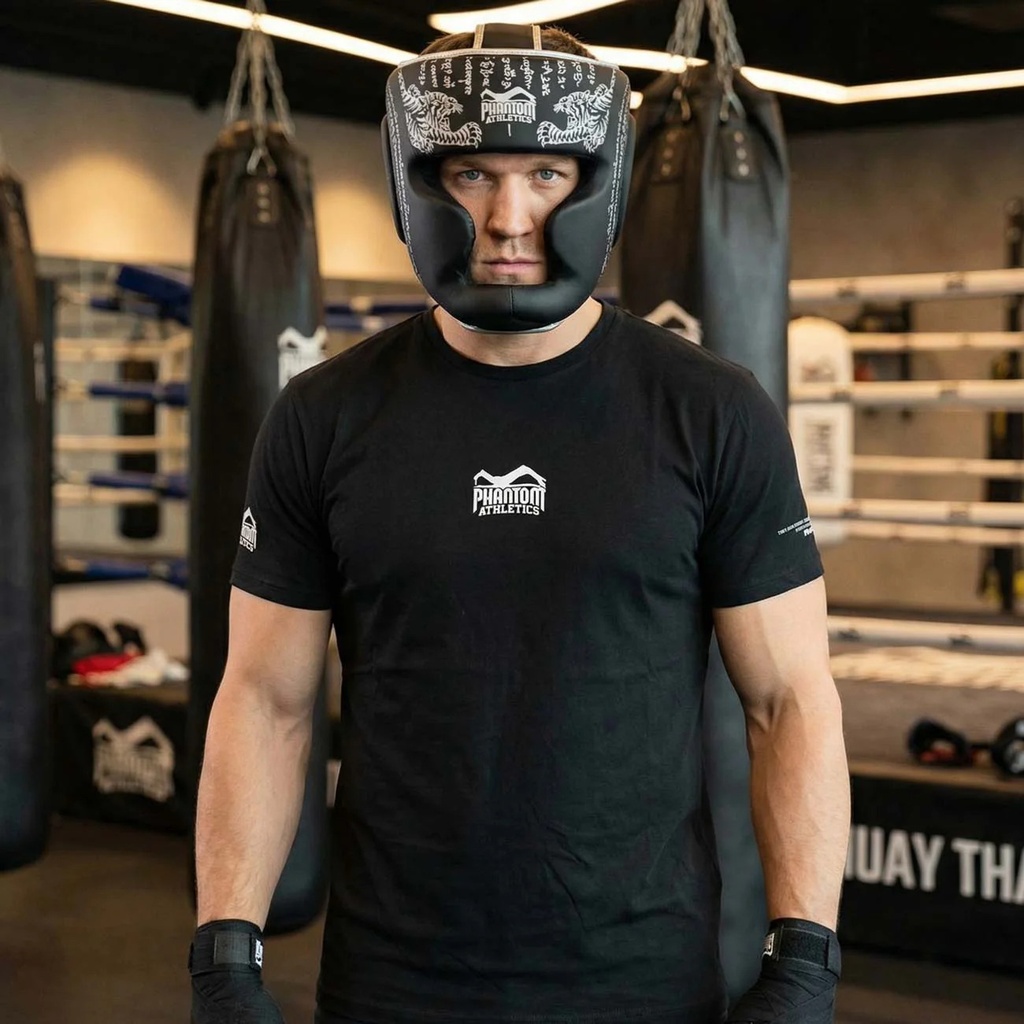 Phantom Kopfschutz Muay Thai LE, Schwarz-Silber 3