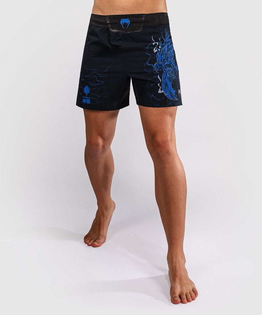 Venum Fight Shorts Thunder Dragon, Schwarz-Blau 3