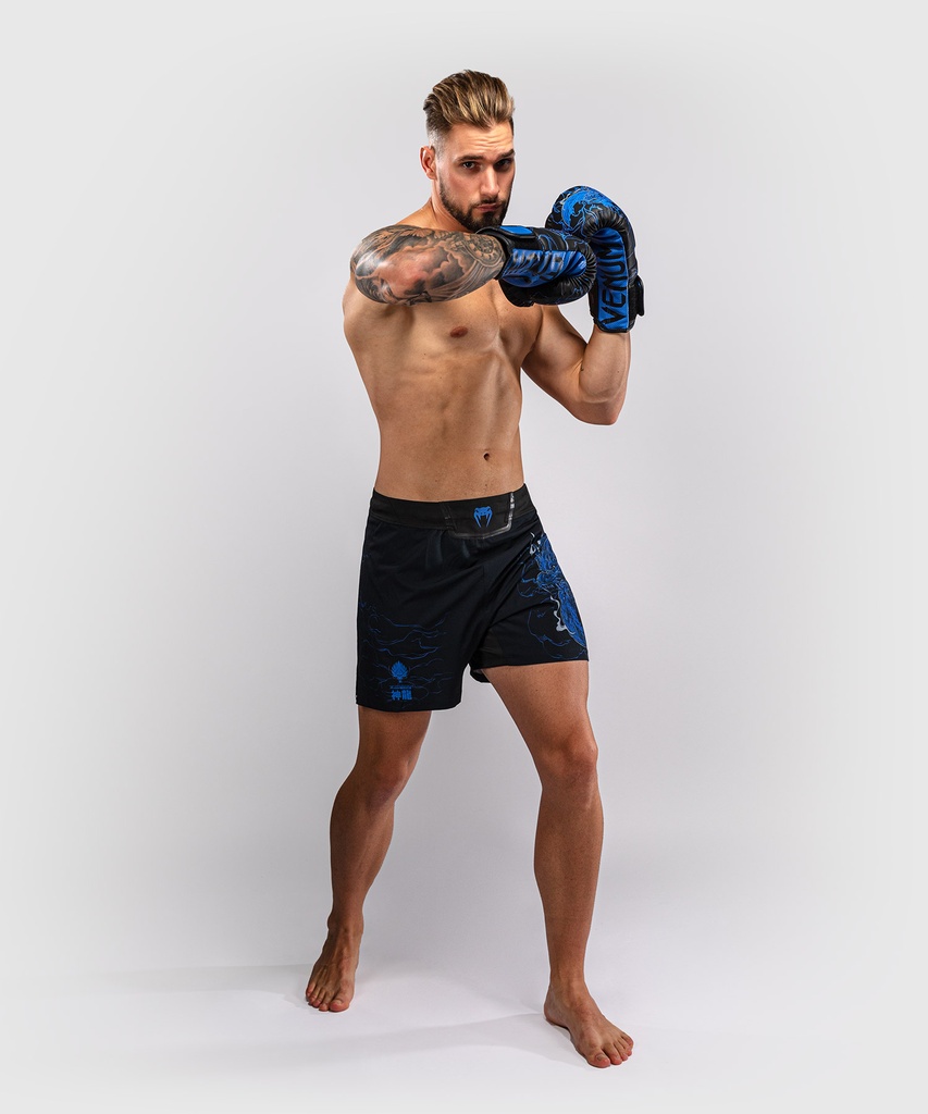 Venum Fight Shorts Thunder Dragon, Schwarz-Blau 4
