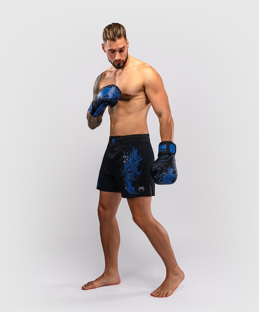 Venum Fight Shorts Thunder Dragon, Schwarz-Blau 5
